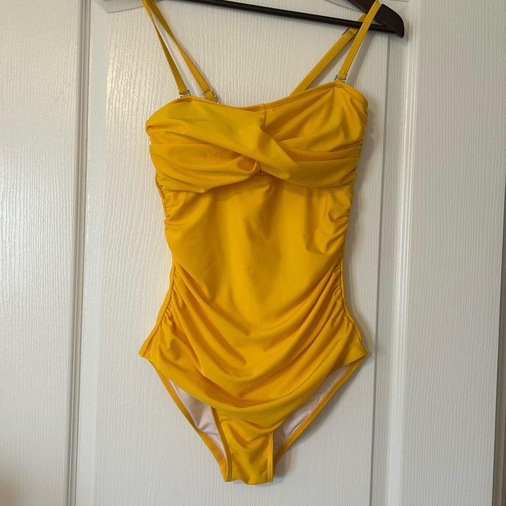 Amazon Women's Yellow One Piece Swimsuit
